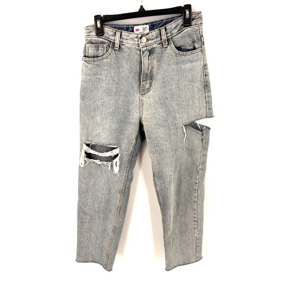 LVC x Black One Day Straight Leg Jeans Size 28 Distressed 25 inch Inseam - Picture 1 of 8